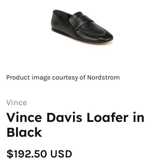 Vince Davis Shoes - Women's Vince Davis Black Leather Slip-On Loafers size 7.5